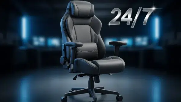 Egy robusztus 24 órás diszpécser szék, amelyet folyamatos munkavégzésre terveztek.