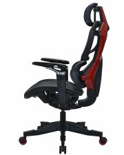 Red Race Gaming Chair – Mesh, 4-Position Synchro-Tilt Mechanism, XL Seat, Black & Burgundy