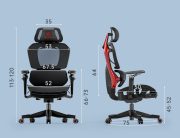 Red Race Gaming Chair – Mesh, 4-Position Synchro-Tilt Mechanism, XL Seat, Black & Burgundy - Image 6
