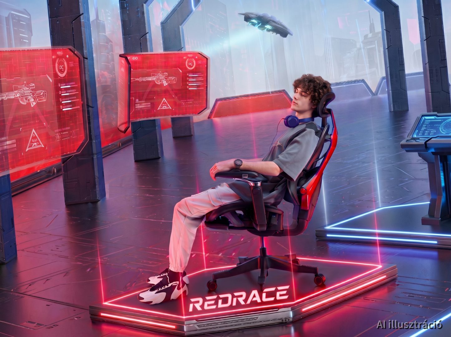 Prémium ergonomikus gamer szék hálós háttámlával, amely tökéletes tartást biztosít a fiataloknak játék és tanulás közben is.